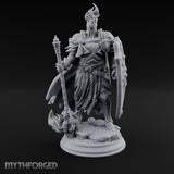 Flame Crowned Human Knight Miniature for Dungeons and Dragons, Pathfinder or other TTRPGs