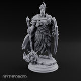 Flame Crowned Human Knight Miniature for Dungeons and Dragons, Pathfinder or other TTRPGs
