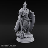 Flame Crowned Human Knight Miniature for Dungeons and Dragons, Pathfinder or other TTRPGs