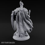Flame Crowned Human Knight Miniature for Dungeons and Dragons, Pathfinder or other TTRPGs