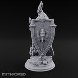 Flame Crowned Human Knight Miniature for Dungeons and Dragons, Pathfinder or other TTRPGs