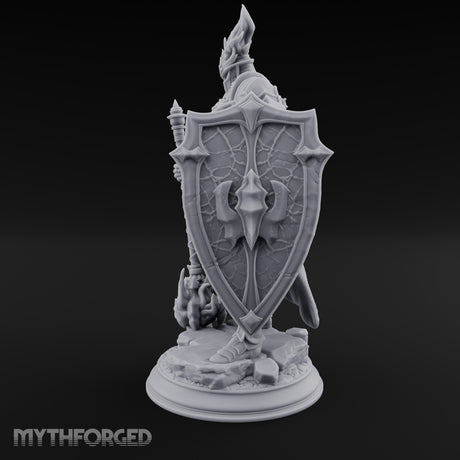 Flame Crowned Human Knight Miniature for Dungeons and Dragons, Pathfinder or other TTRPGs