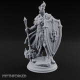 Flame Crowned Human Knight Miniature for Dungeons and Dragons, Pathfinder or other TTRPGs