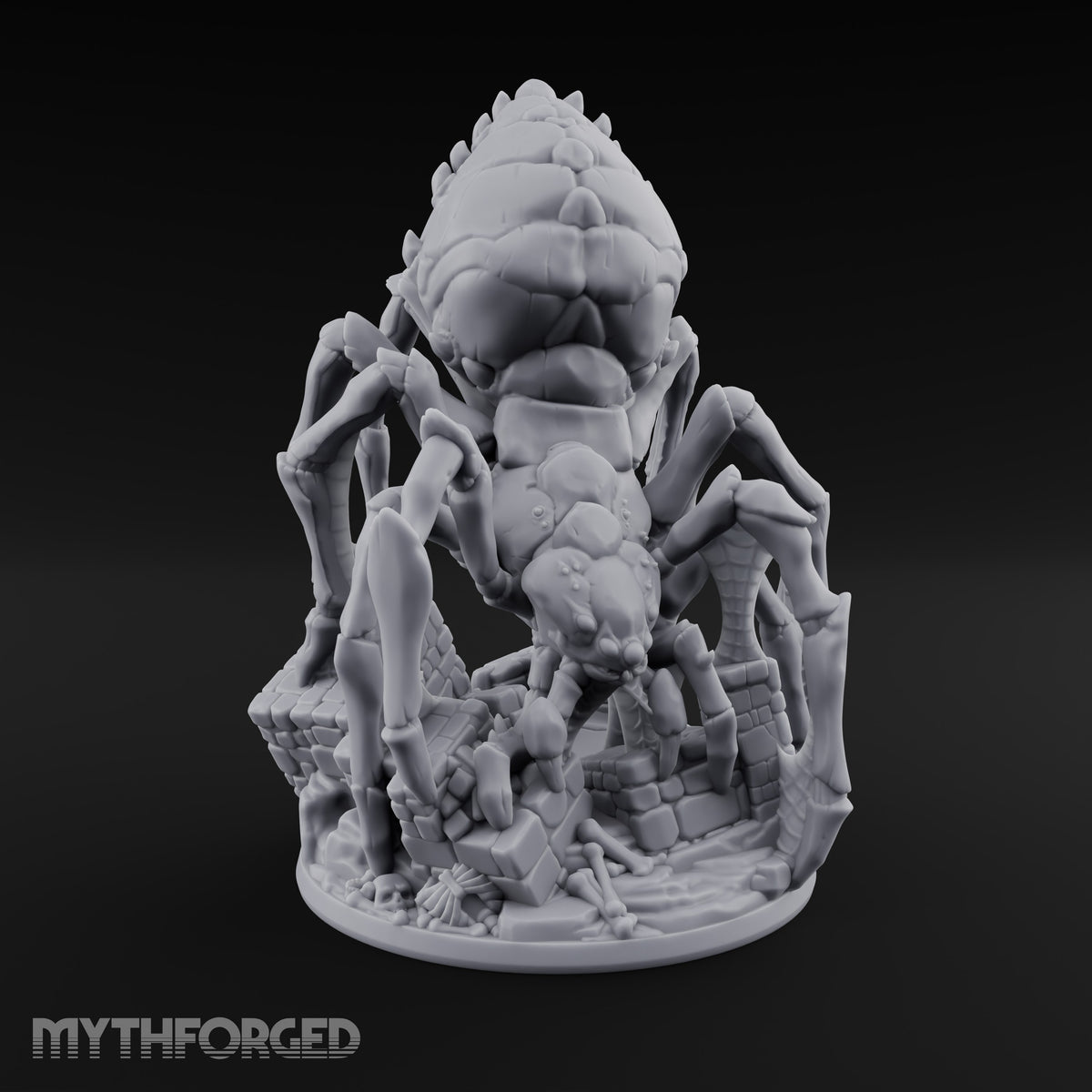 Webs Over Crumbling Brick Goblin Chief and Giant Spider A