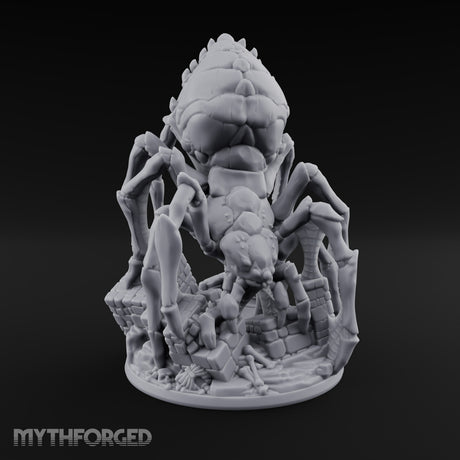 Webs Over Crumbling Brick Goblin Chief and Giant Spider A
