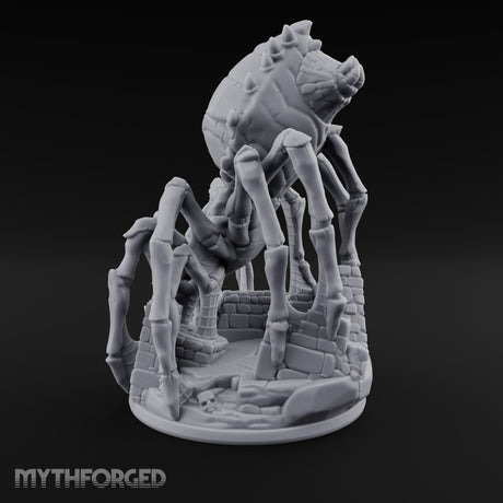 Webs Over Crumbling Brick Goblin Chief and Giant Spider A