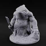 Bag Dragging Ogre Brute Miniature for Dungeons and Dragons, Pathfinder or other TTRPGs