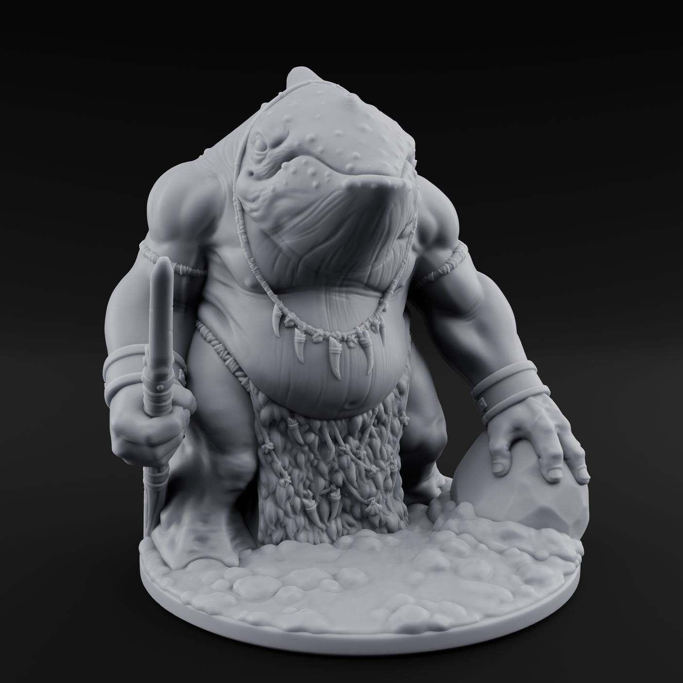Bag Dragging Ogre Brute Miniature for Dungeons and Dragons, Pathfinder or other TTRPGs