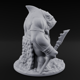 Bag Dragging Ogre Brute Miniature for Dungeons and Dragons, Pathfinder or other TTRPGs