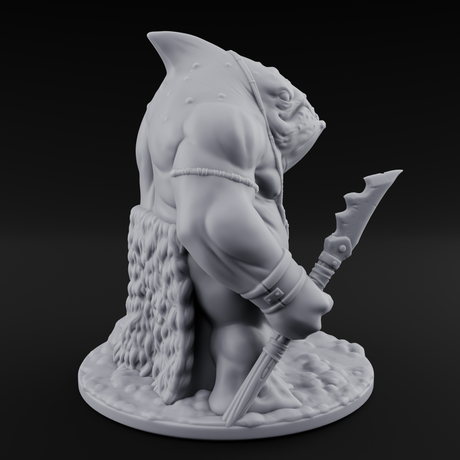 Bag Dragging Ogre Brute Miniature for Dungeons and Dragons, Pathfinder or other TTRPGs