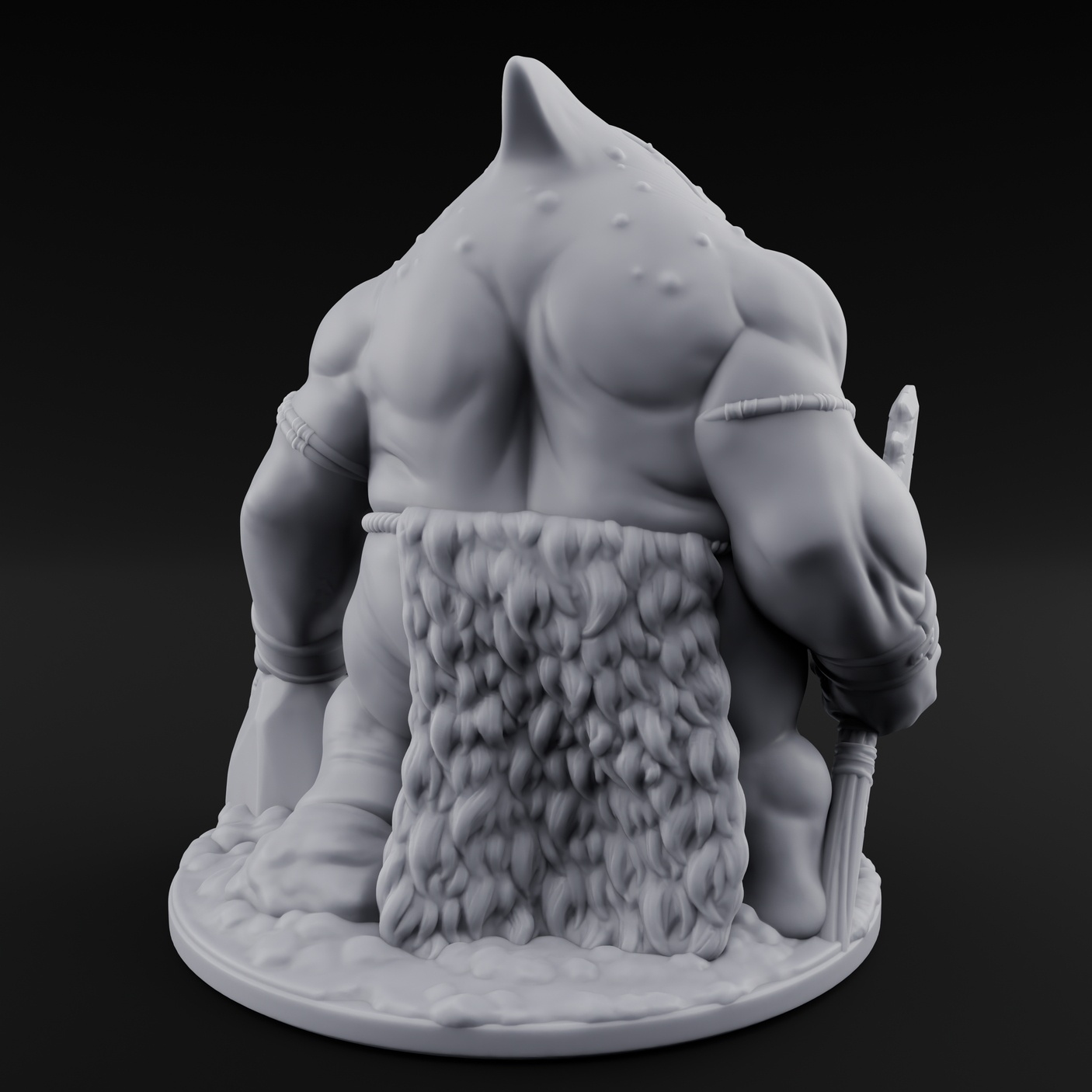 Bag Dragging Ogre Brute Miniature for Dungeons and Dragons, Pathfinder or other TTRPGs