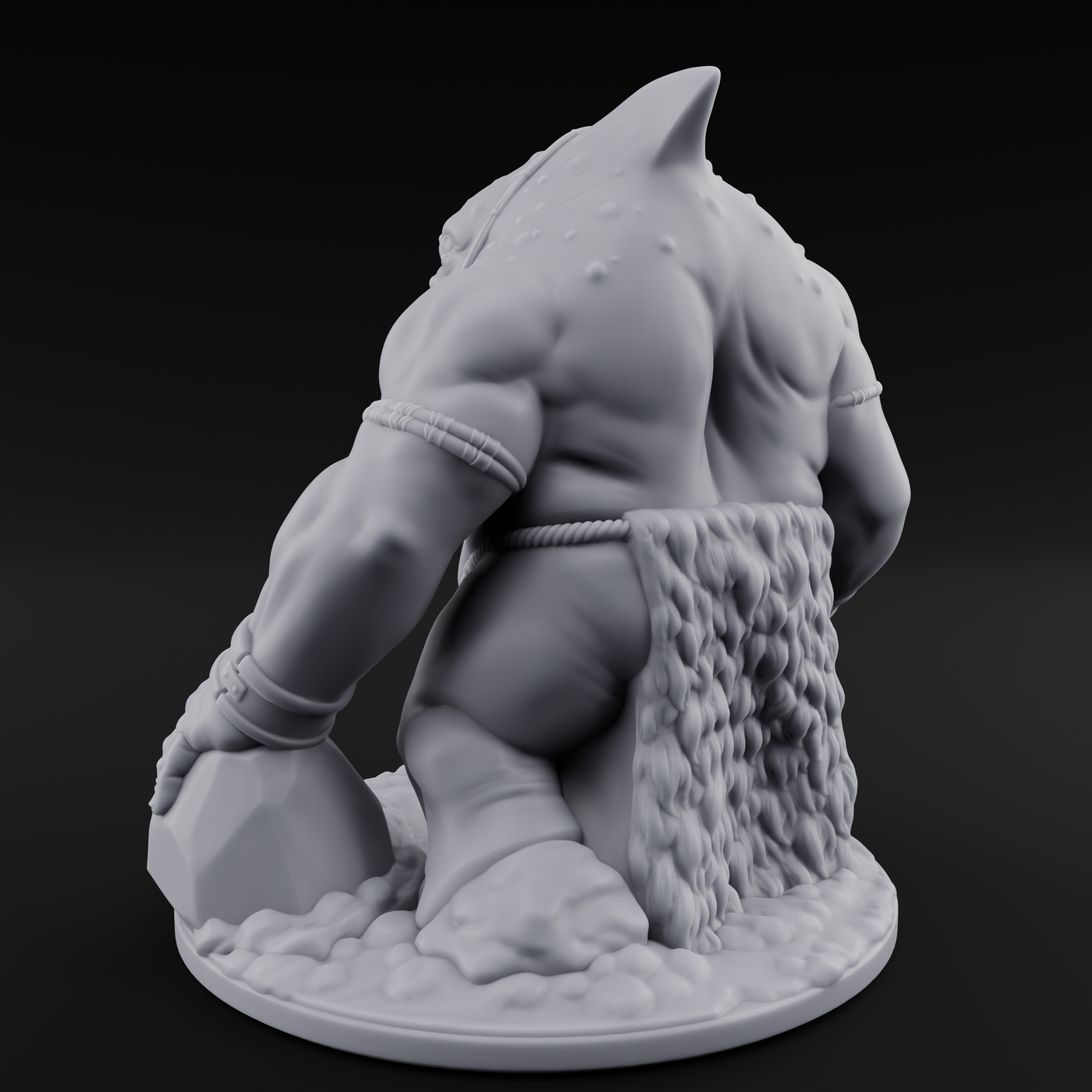 Bag Dragging Ogre Brute Miniature for Dungeons and Dragons, Pathfinder or other TTRPGs