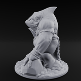 Bag Dragging Ogre Brute Miniature for Dungeons and Dragons, Pathfinder or other TTRPGs
