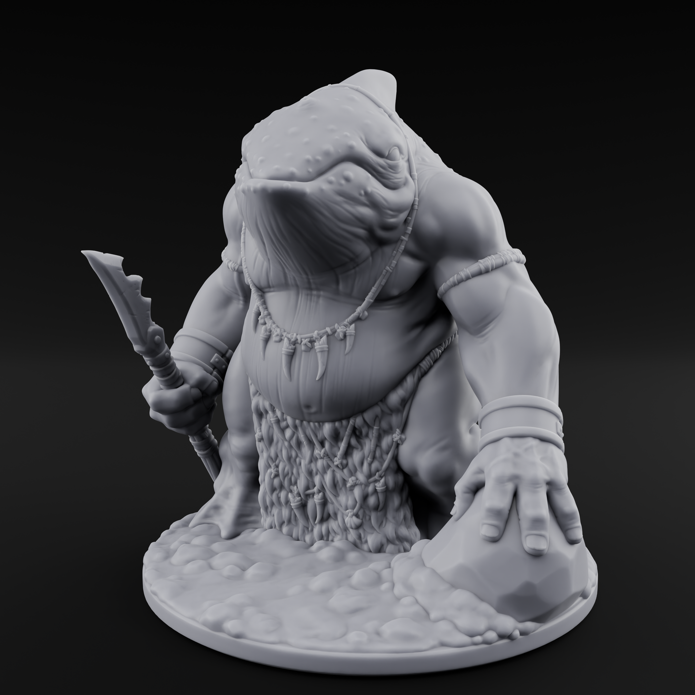Bag Dragging Ogre Brute Miniature for Dungeons and Dragons, Pathfinder or other TTRPGs
