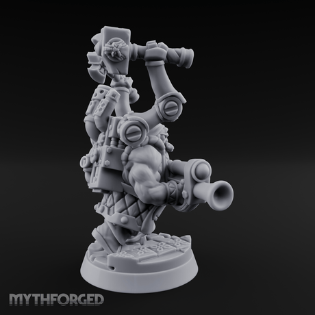 Armed To The Gills Dwarf Artificer Miniature for Dungeons and Dragons, Pathfinder or other TTRPGs