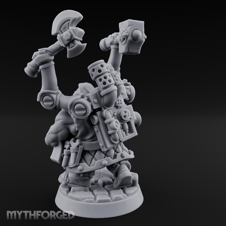 Armed To The Gills Dwarf Artificer Miniature for Dungeons and Dragons, Pathfinder or other TTRPGs