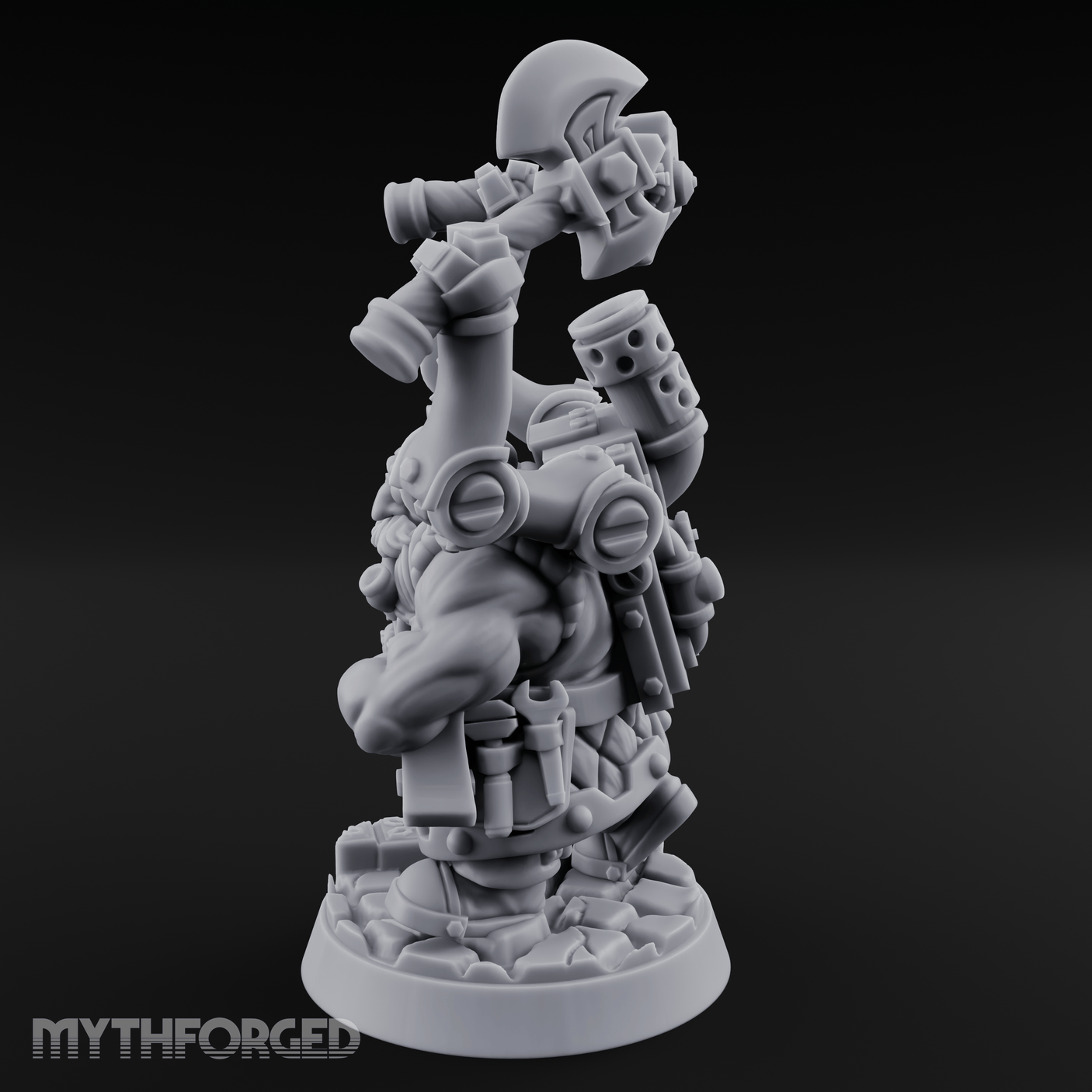 Armed To The Gills Dwarf Artificer Miniature for Dungeons and Dragons, Pathfinder or other TTRPGs