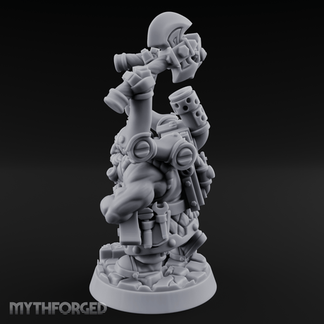 Armed To The Gills Dwarf Artificer Miniature for Dungeons and Dragons, Pathfinder or other TTRPGs
