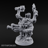 Armed To The Gills Dwarf Artificer Miniature for Dungeons and Dragons, Pathfinder or other TTRPGs