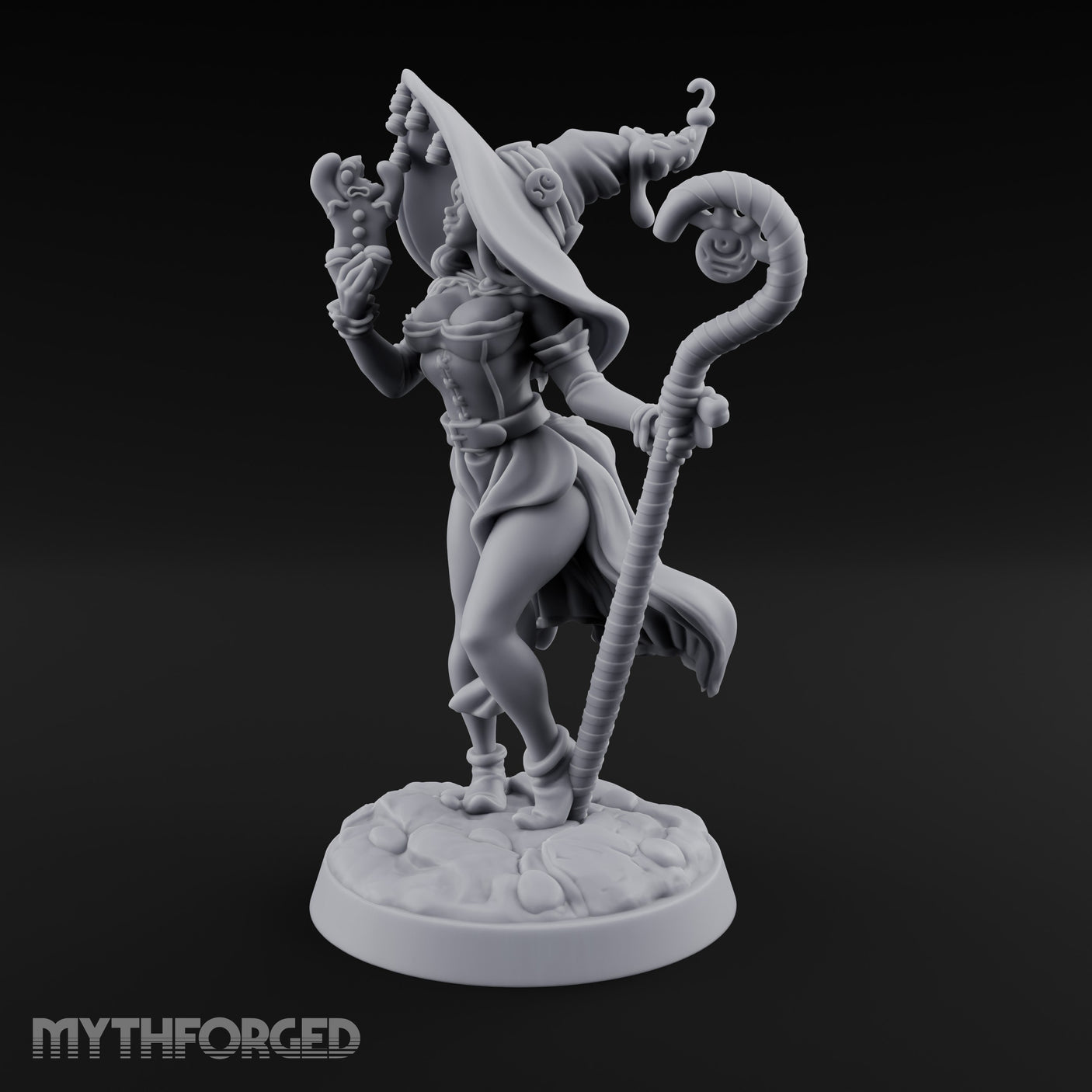 Gingerbread Man Dangling Human Witch Miniature for Dungeons and Dragons, Pathfinder or other TTRPGs