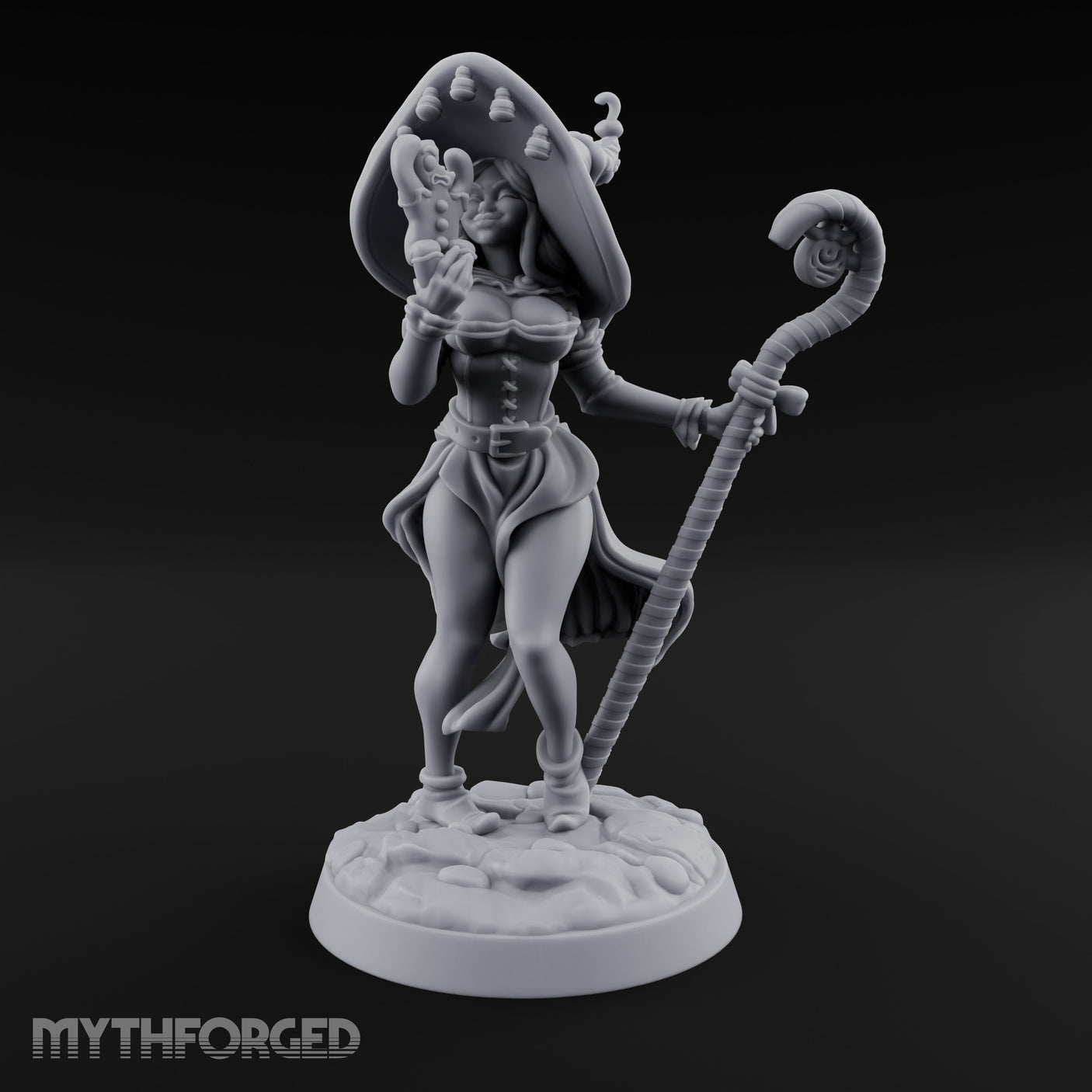 Gingerbread Man Dangling Human Witch Miniature for Dungeons and Dragons, Pathfinder or other TTRPGs