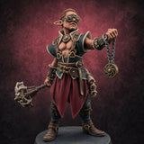 Glasses Wearing Swinging Elf Adventurer — painted concept preview (miniature supplied unpainted)