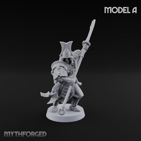 Glave Bearing Ashigaru Warrior A Miniature for Dungeons and Dragons, Pathfinder or other TTRPGs