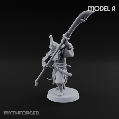Glave Bearing Ashigaru Warrior A Miniature for Dungeons and Dragons, Pathfinder or other TTRPGs