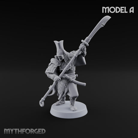 Glave Bearing Ashigaru Warrior A Miniature for Dungeons and Dragons, Pathfinder or other TTRPGs