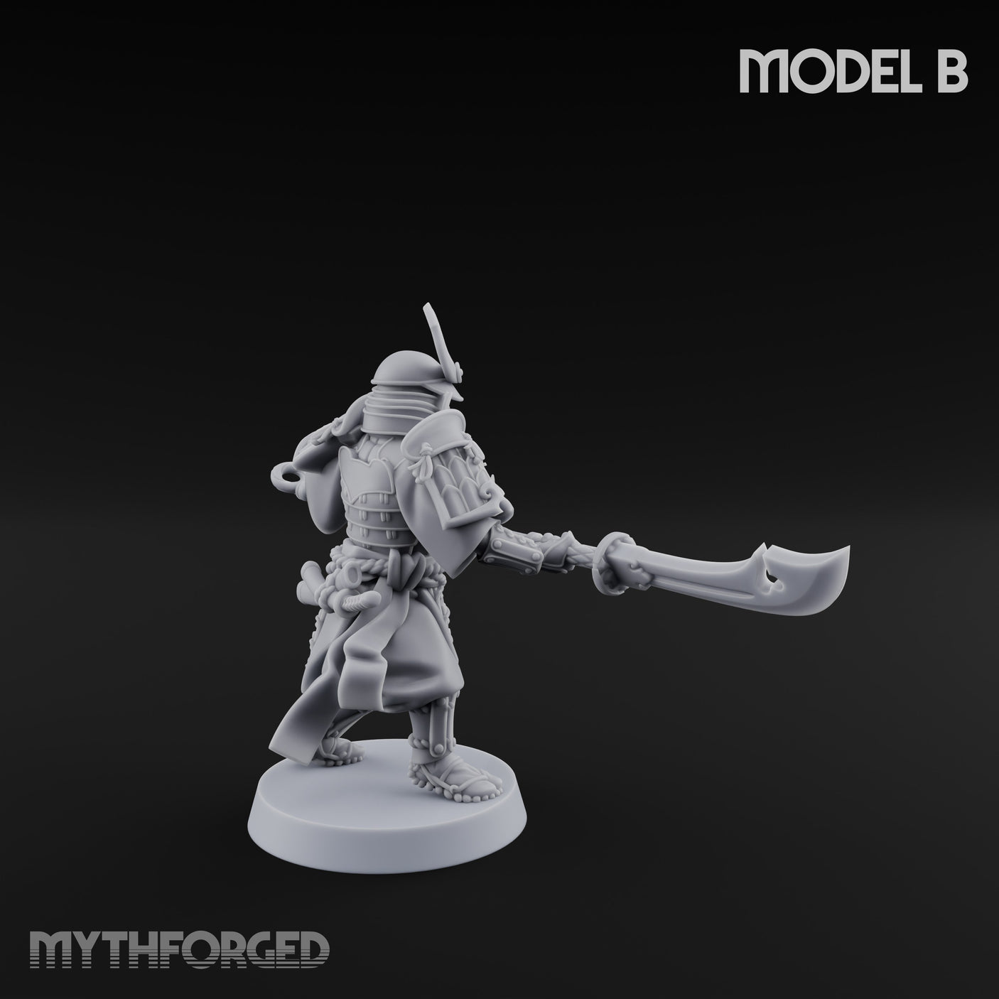 Glave Bearing Ashigaru Warrior B Miniature for Dungeons and Dragons, Pathfinder or other TTRPGs