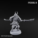 Glave Bearing Ashigaru Warrior B Miniature for Dungeons and Dragons, Pathfinder or other TTRPGs