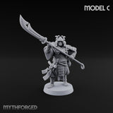 Glave Bearing Ashigaru Warrior C Miniature for Dungeons and Dragons, Pathfinder or other TTRPGs