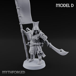 Glave Bearing Ashigaru Warrior D Miniature for Dungeons and Dragons, Pathfinder or other TTRPGs