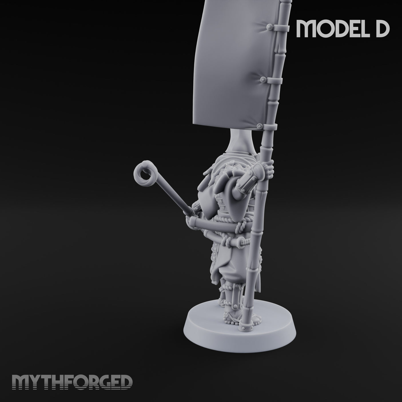 Glave Bearing Ashigaru Warrior D Miniature for Dungeons and Dragons, Pathfinder or other TTRPGs