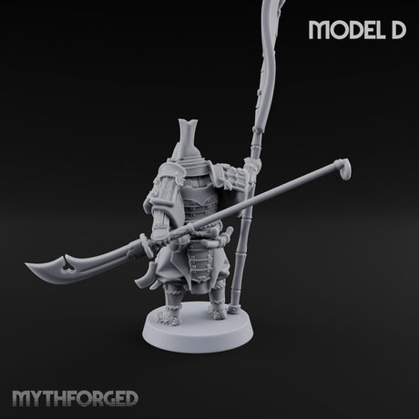 Glave Bearing Ashigaru Warrior D Miniature for Dungeons and Dragons, Pathfinder or other TTRPGs
