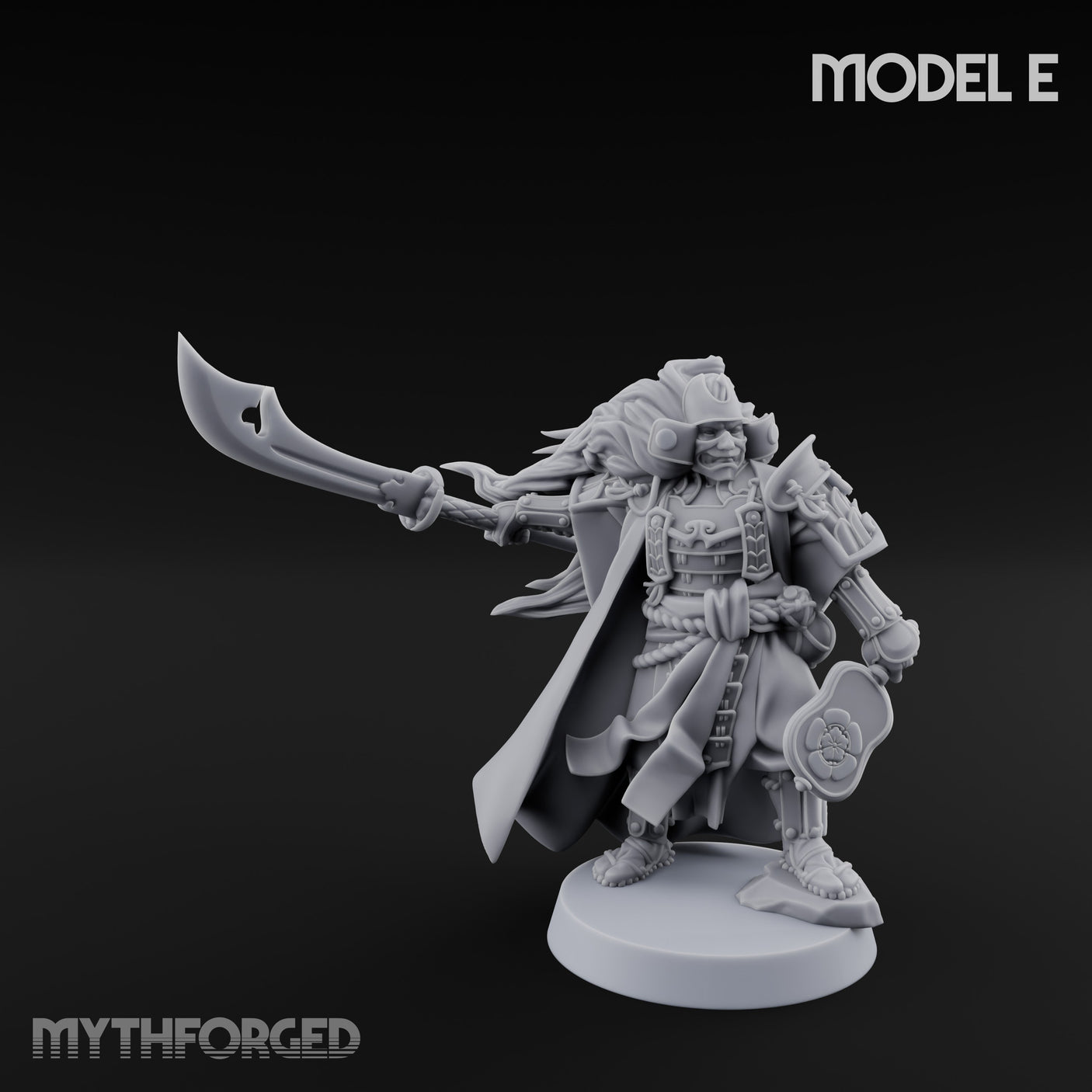Glave Bearing Ashigaru Warrior E Miniature for Dungeons and Dragons, Pathfinder or other TTRPGs