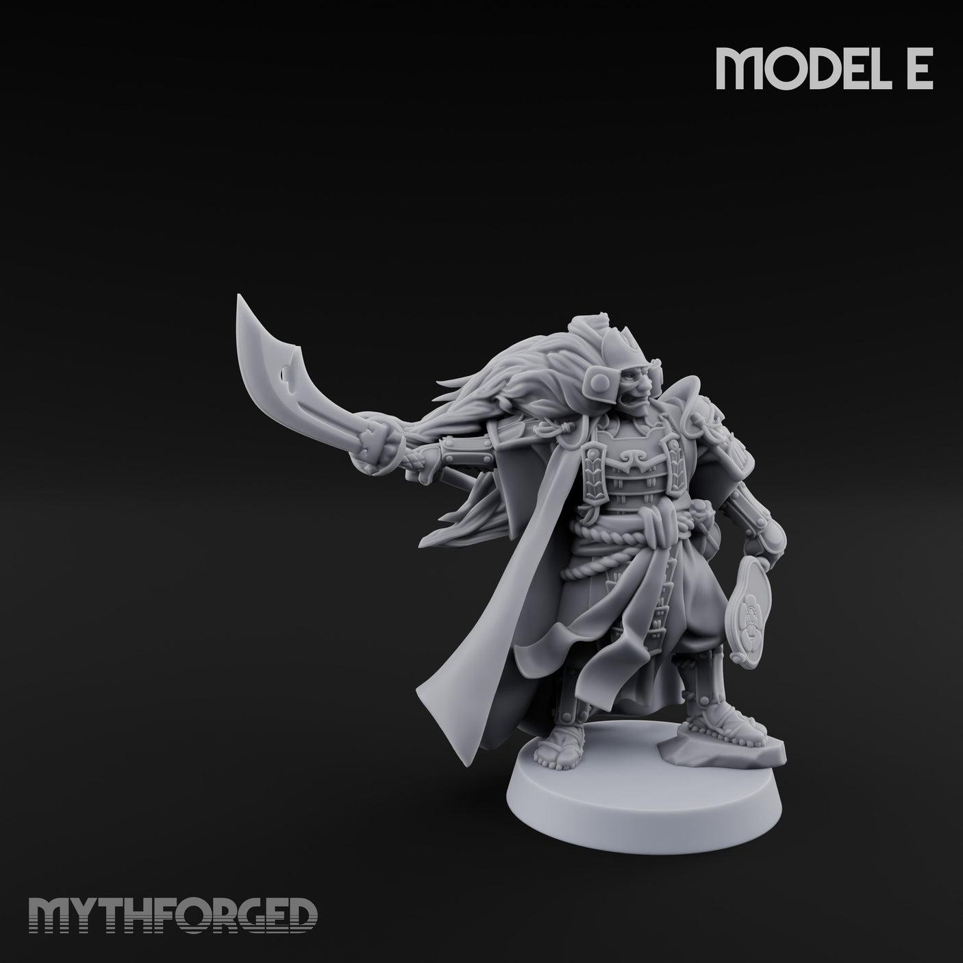 Glave Bearing Ashigaru Warrior E Miniature for Dungeons and Dragons, Pathfinder or other TTRPGs