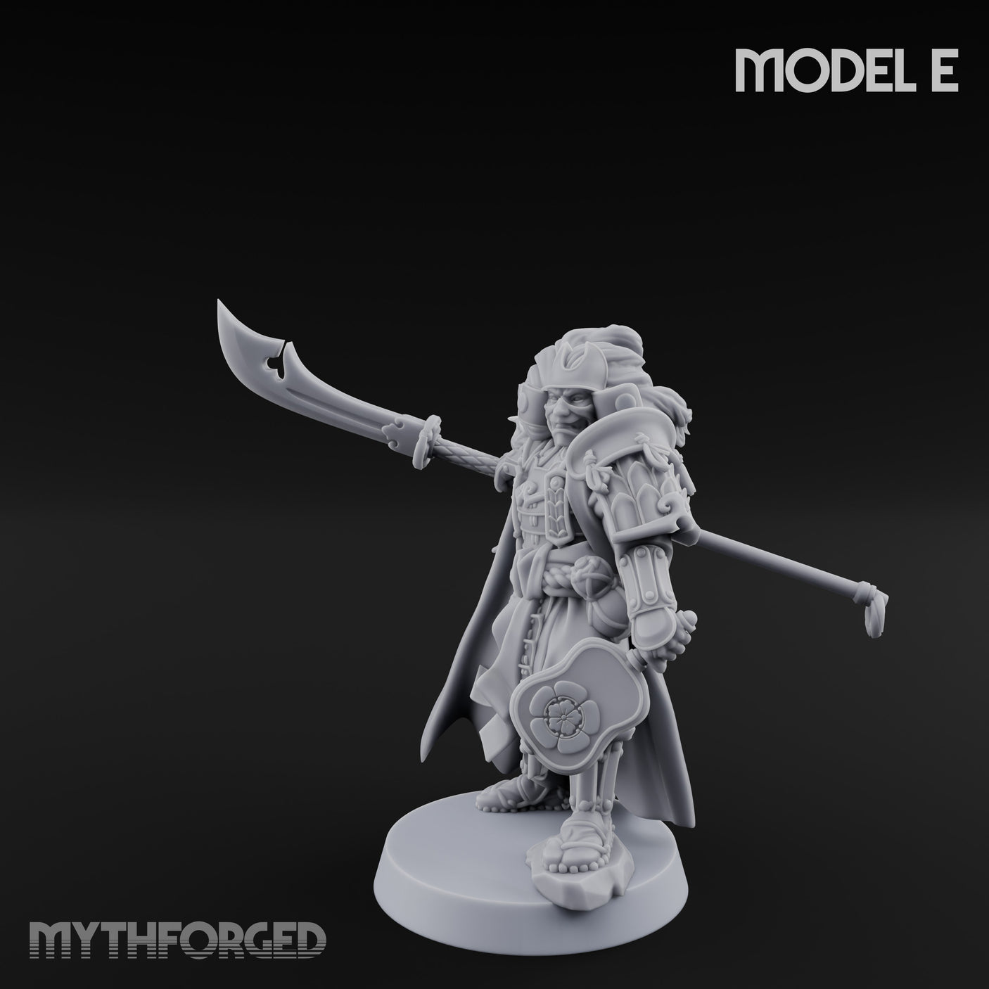 Glave Bearing Ashigaru Warrior E Miniature for Dungeons and Dragons, Pathfinder or other TTRPGs