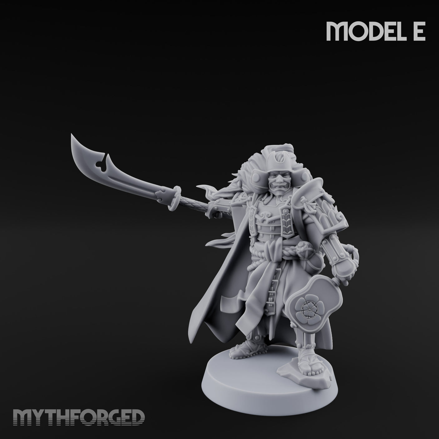 Glave Bearing Ashigaru Warrior E Miniature for Dungeons and Dragons, Pathfinder or other TTRPGs
