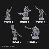 Glave Bearing Ashigaru Warriors Miniature for Dungeons and Dragons, Pathfinder or other TTRPGs