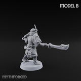 Glave Bearing Ashigaru Warriors Miniature for Dungeons and Dragons, Pathfinder or other TTRPGs