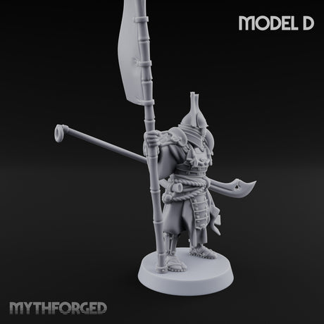 Glave Bearing Ashigaru Warriors Miniature for Dungeons and Dragons, Pathfinder or other TTRPGs