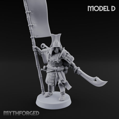 Glave Bearing Ashigaru Warriors Miniature for Dungeons and Dragons, Pathfinder or other TTRPGs
