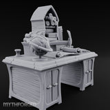 Globe-Rested Scroll-Laden Scholar's Study Desk gallery 2