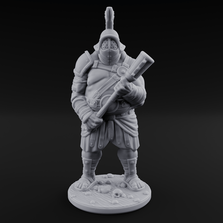 Hammer Gripping Human Gladiators Miniature for Dungeons and Dragons, Pathfinder or other TTRPGs