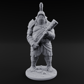 Hammer Gripping Human Gladiator A Miniature for Dungeons and Dragons, Pathfinder or other TTRPGs