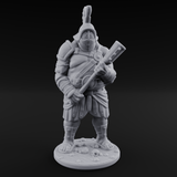 Hammer Gripping Human Gladiators Miniature for Dungeons and Dragons, Pathfinder or other TTRPGs