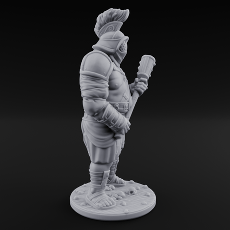 Hammer Gripping Human Gladiator A Miniature for Dungeons and Dragons, Pathfinder or other TTRPGs