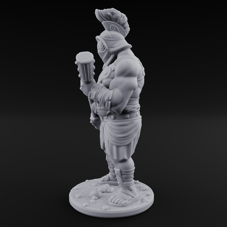 Hammer Gripping Human Gladiator A Miniature for Dungeons and Dragons, Pathfinder or other TTRPGs