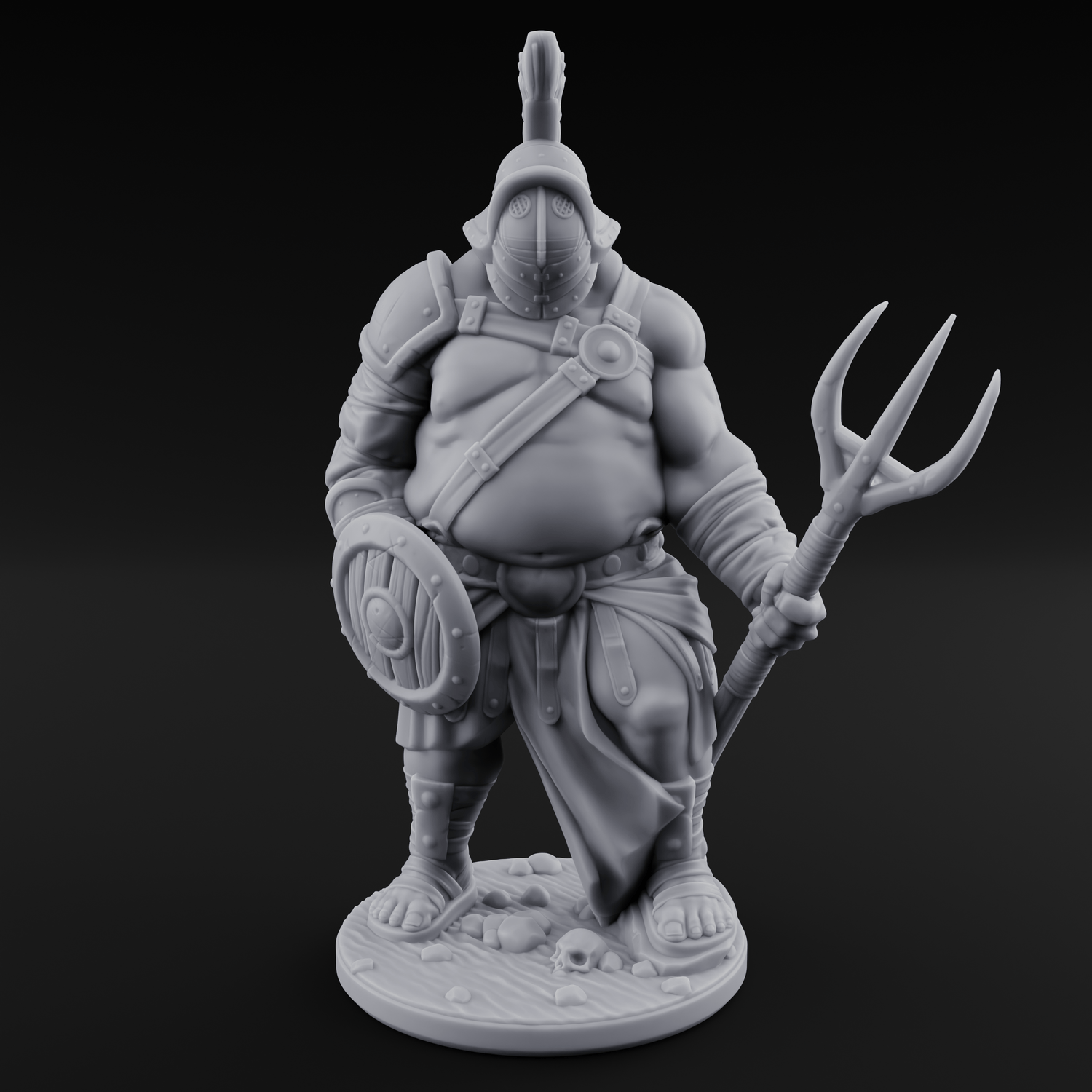 Hammer Gripping Human Gladiators Miniature for Dungeons and Dragons, Pathfinder or other TTRPGs